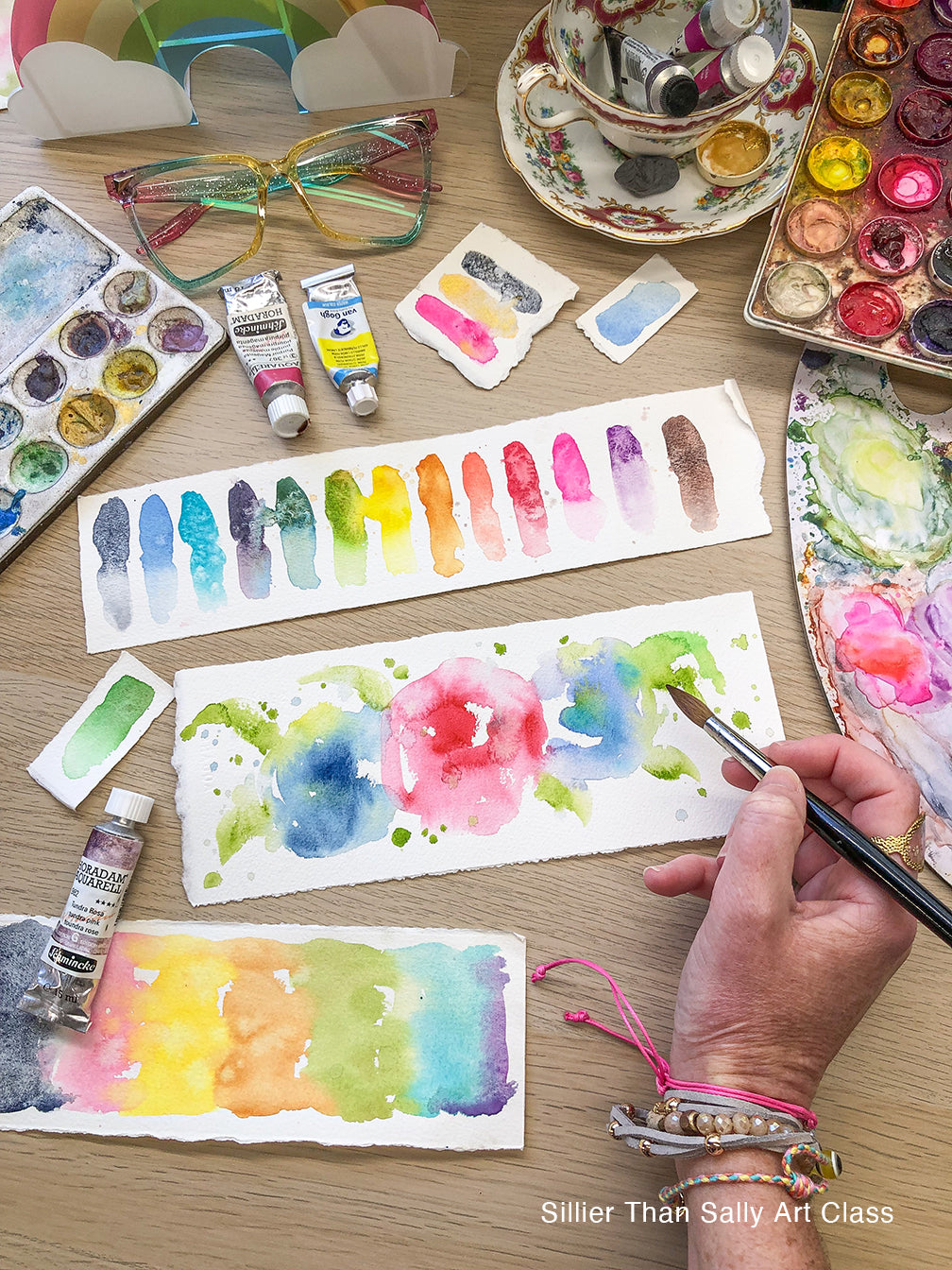 Water Colour Flamingo Art Class