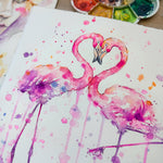 "Flamingo Love" Original Art Sale