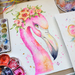 "Flamingo Joy" Original Art Sale