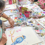 Water Colour Flamingo Art Class