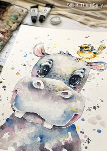 "Little Mr Hippo" Original Painting