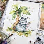 "Sweet Mr Hippo" Original Painting