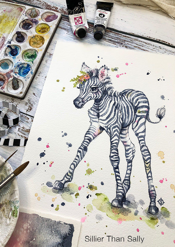 "Sweet Zebra" Original Painting