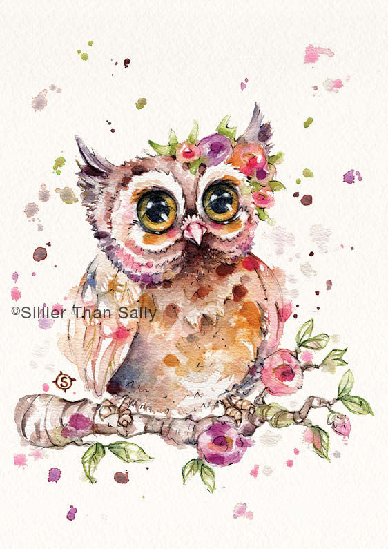 Sweet Owl Art Print