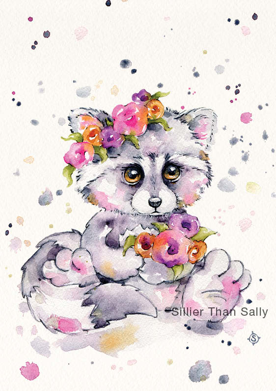 Sweet Raccoon Art Print