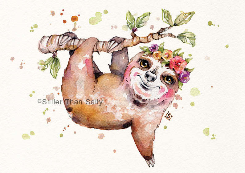 Sweet Sloth Art Print