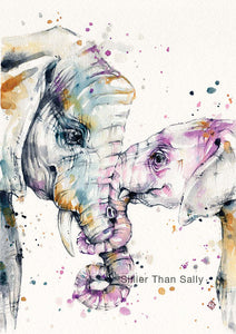 Animal, Animals, elephant, elephant painting, baby elephant, mum and baby elephant, african animal, nursery art, art for babies room, painting of an elephant, drawing of an elephant, fine art australia, art prints, australia, wall art australia, wall art, fine art, prints, watercolour prints, watercolor prints, inspirational art prints, art print, australian art, watercolour art, australian artist, sydney artist, expressive watercolor art, emotional art, wildlife art, watercolour painting